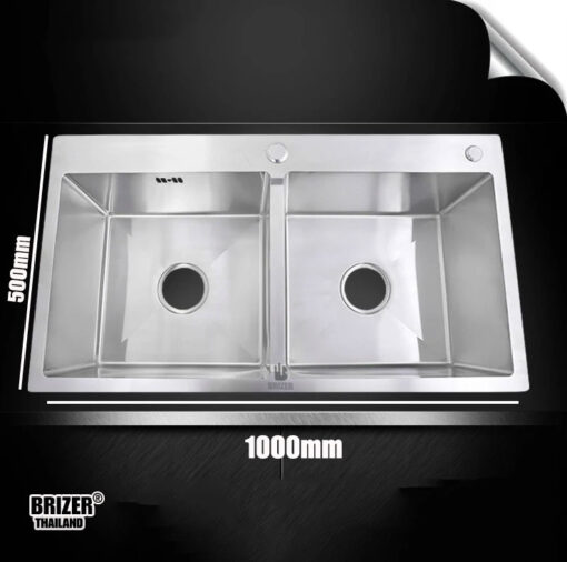 Chậu rửa chén 2 hộc inox 304 Brizer BZ10050D