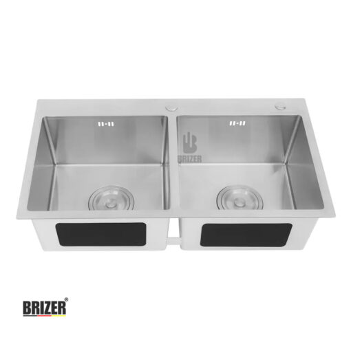 Chậu rửa chén 2 hộc không sơn inox 304 Brizer BZ8245D