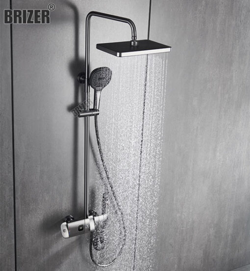 Sen Cây Dạng Phím Bấm Đồng Mạ Phủ PVD Xám Ghi Brizer BZ6055