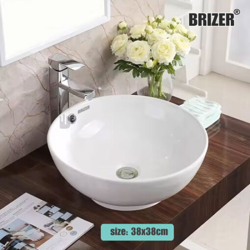 Chậu Lavabo Rửa Mặt Đặt Bàn Brizer BZ8412