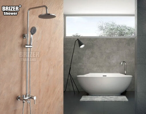 Sen Tắm Đứng Nóng LạnhĐồng Mạ Crom Cao Cấp Brizer BZ6020