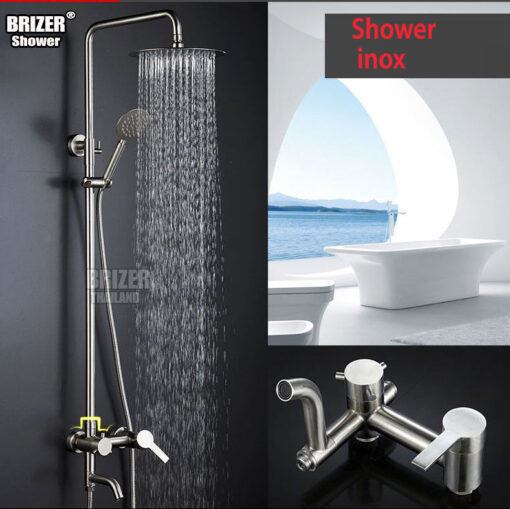 Sen Tắm Nóng Lạnh Tròn Củ Lệch Inox Brizer BZ6023