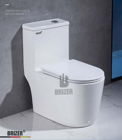 Bàn Cầu Một Khối BRIZER Công Nghệ Xã Xoáy Super Vortex BZ8914