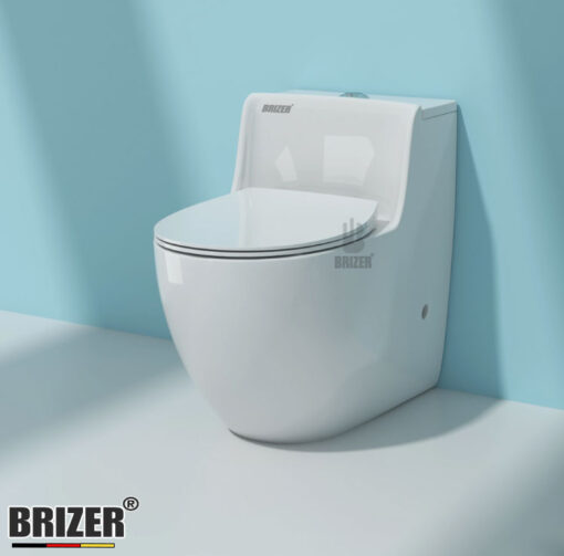 Bàn Cầu Một Khối BRIZER Công Nghệ Xã Xoáy Super Vortex BZ8936