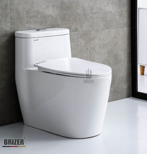 Bàn Cầu Một Khối BRIZER Công Nghệ Xã Xoáy Super Vortex BZ8937