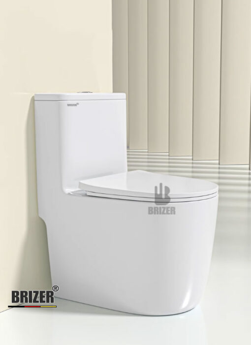 Bàn Cầu Một Khối BRIZER Công Nghệ Xã Xoáy Super Vortex BZ8939