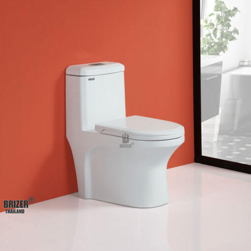 Bàn Cầu Một Khối BRIZER Công Nghệ Xã Xoáy Super Vortex BZ8907
