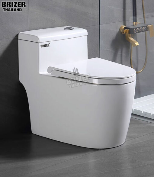 Bàn Cầu Một Khối BRIZER Công Nghệ Xã Xoáy Super Vortex BZ8910