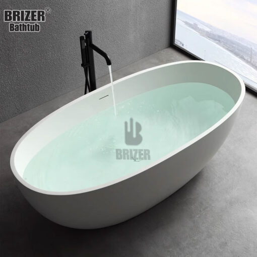 Bồn Tắm Nằm Oval Acrylic Cao Cấp Brizer BZ-1201