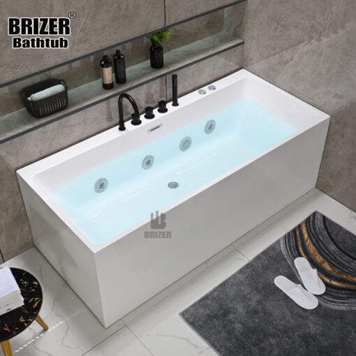 Bồn Tắm Nằm Mẫu Vuông Massage Độc Lập Acrylic Brizer BZBT-1213
