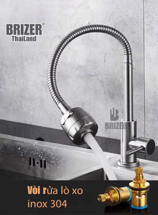 Vòi Rửa Chén Lạnh Inox 304 Brizer BZ2024