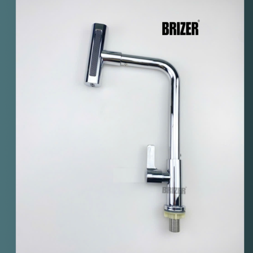 Vòi Rửa Chén Lạnh Đồng Mạ Crom Đầu Xoay Đa Năng Brizer BZ2031