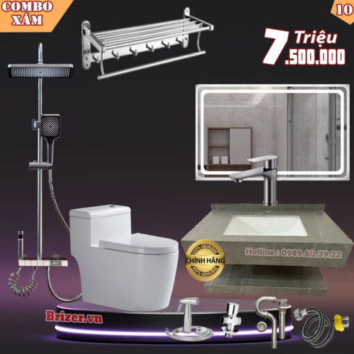 Combo Sen Xám Titan-Bàn đá 2 tầng 7500