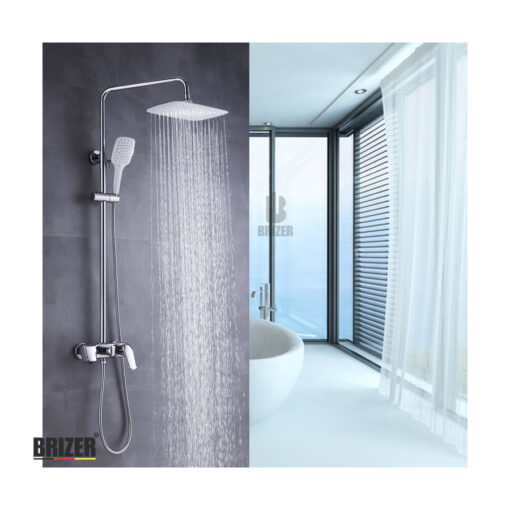 Sen Tắm Đứng Nóng Lạnh Đồng Mạ Platinum Cao Cấp Brizer BZ6018