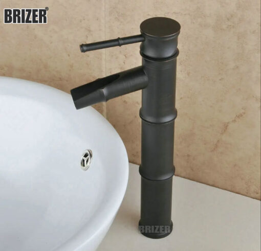 Vòi Lavabo Nóng Lạnh 3 Tấc Ống Trúc Đen Brizer BZ4423