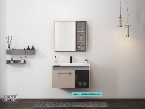 Tủ Lavabo Hợp Kim Màu Kem (new) Brizer BZ641