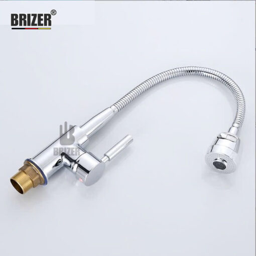 Vòi Rửa Chén Nóng Lạnh Lò Xo Mạ Crom Brizer BZ1005 - Hình ảnh 2
