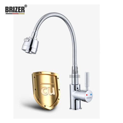 Vòi Rửa Chén Nóng Lạnh Lò Xo Mạ Crom Brizer BZ1005 - Hình ảnh 3