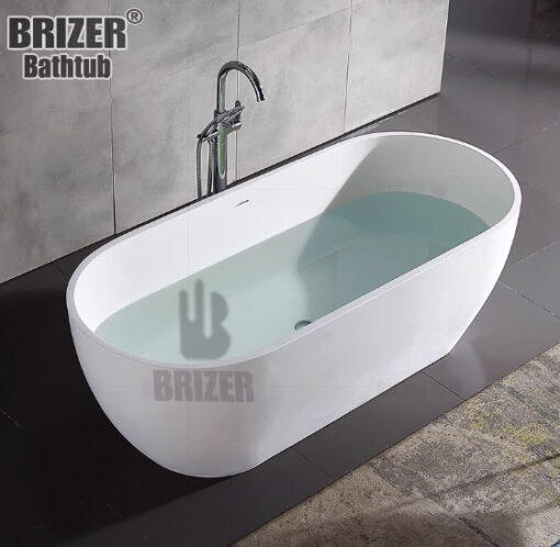 Bồn Tắm Nằm Oval Thẳng Acrylic Cao Cấp Brizer BZ-1202