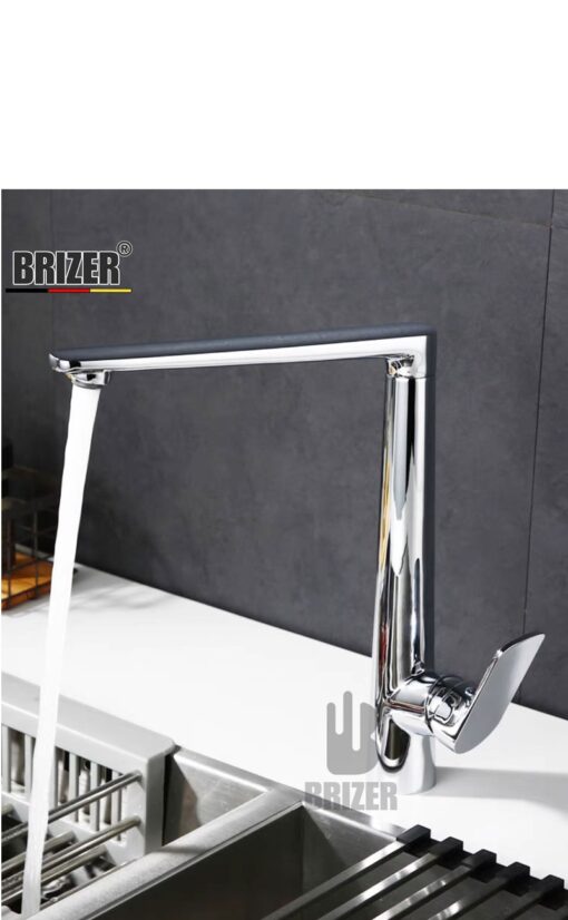 Vòi Rửa Chén Nóng Lạnh Đồng Thau Mạ Crom/Nikel Brizer BZ1012