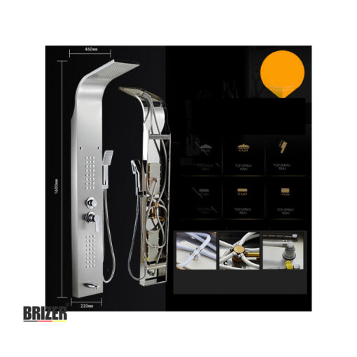 Sen Tắm Đứng Thuyền Massage Inox 304 Brizer BZ6011
