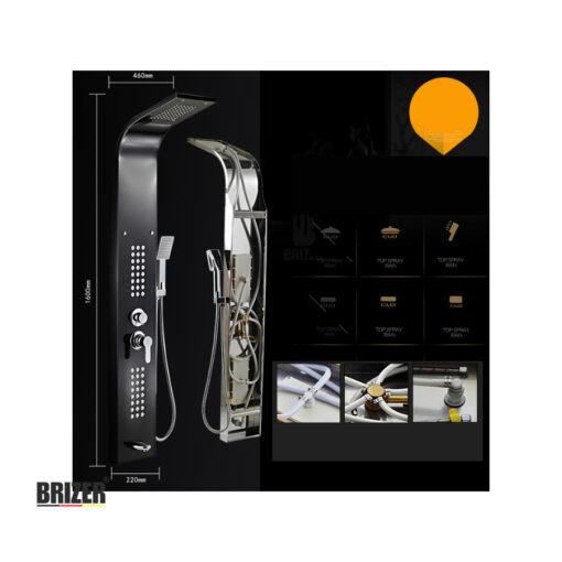 Sen Tắm Đứng Thuyền Massage Inox 304 Brizer BZ6010