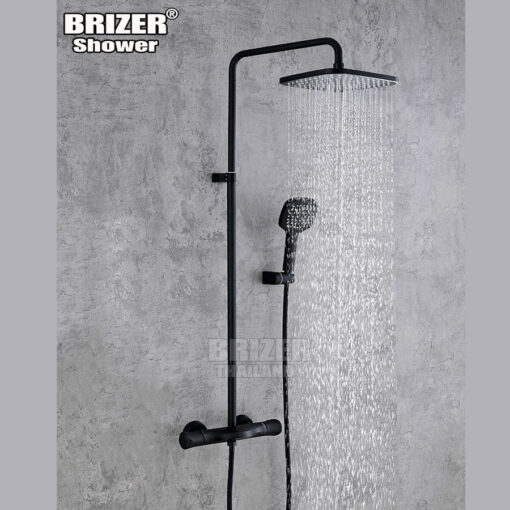 Sen Tắm Đứng Nóng Lạnh Đồng Thau Sơn Tĩnh Điện Núm Vặn Tăng Chỉnh Nhiệt Độ Brizer BZ 6506D
