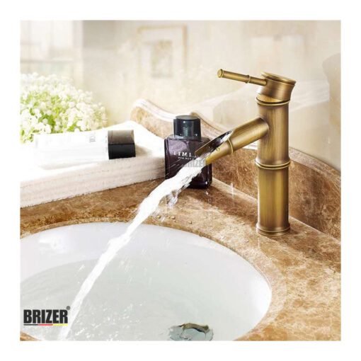 Vòi Lavabo Nóng Lạnh 2 Tấc Dạng Ống Trúc Đồng Brizer BZ4425