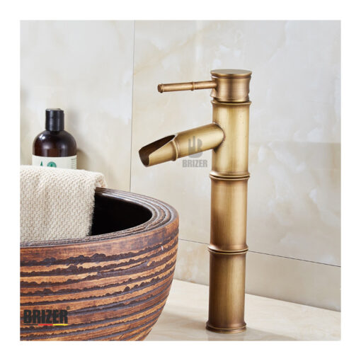 Vòi Lavabo Nóng Lạnh 3 Tấc Dạng Ống Trúc Đồng Brizer BZ4426