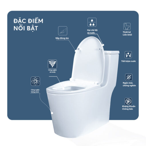 Bàn Cầu Một Khối BRIZER Công Nghệ Xã Xoáy Super Vortex BZ8906 - Hình ảnh 4