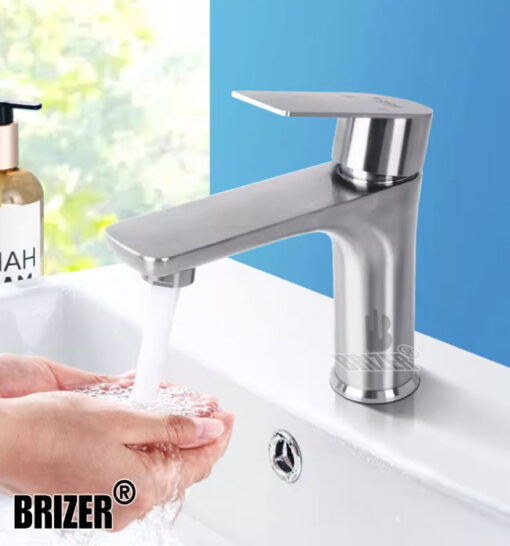Vòi Lavabo Inox 304 Nóng Lạnh Brizer BZ4475