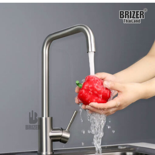 Vòi Rửa Chén Nóng Lạnh Inox 304 Mẫu Số 14 Brizer BZ2012