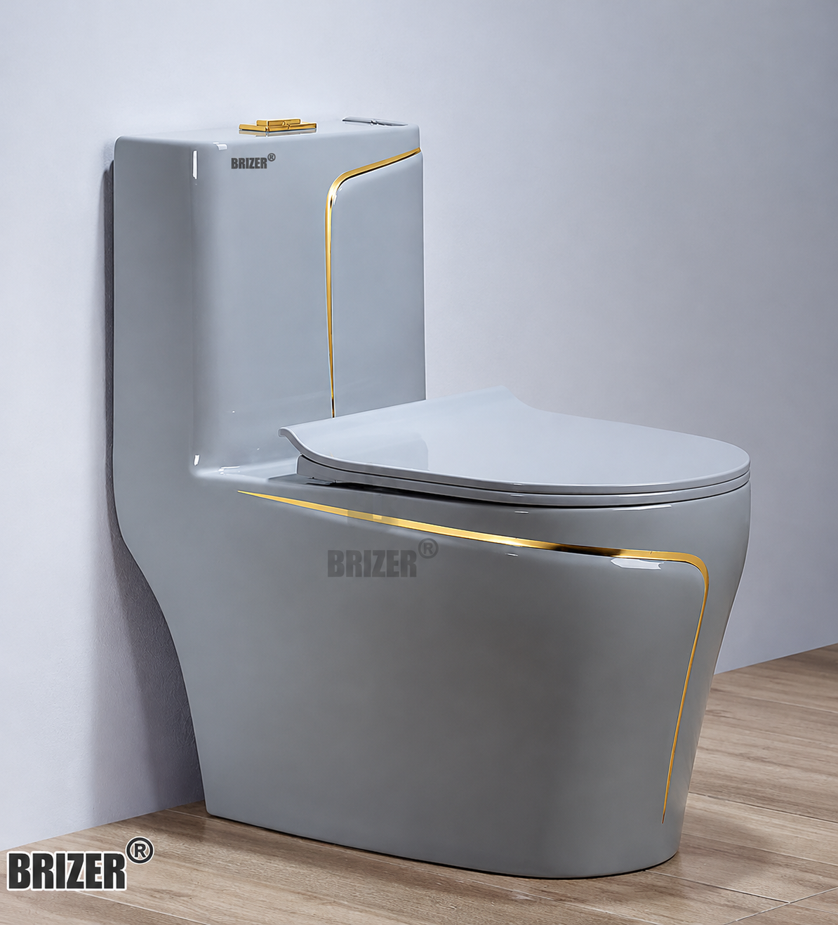Bàn Cầu Một Khối BRIZER Công Nghệ Xã Xoáy Super Vortex BZ8011