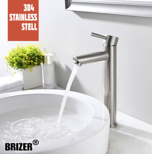 Vòi Lavabo Inox 304 Nóng Lạnh Brizer BZ4474