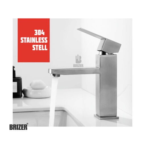 Vòi Lavabo Inox 304 Nóng Lạnh Brizer BZ4470