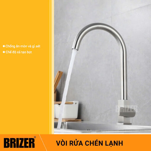 Vòi Rửa Chén Lạnh Inox 304 Brizer BZ2027