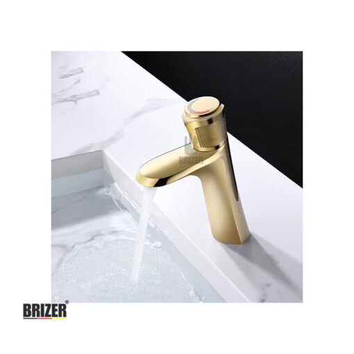 Vòi Lavabo Nóng Lạnh 20cm Mạ PVD Vàng Brizer BZ4437