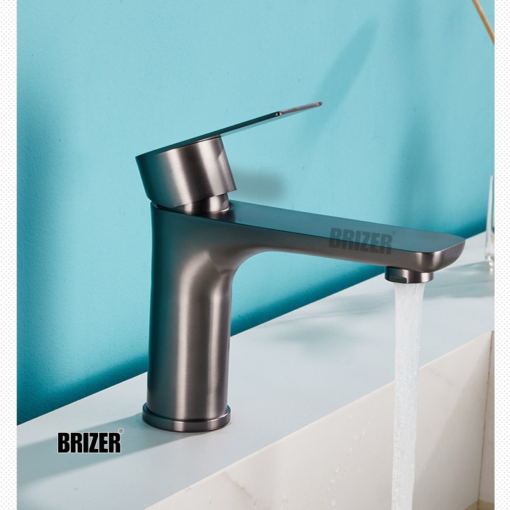 Vòi Lavabo Lạnh Inox Mạ Titan Xám BZL10