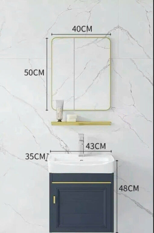 Tủ Lavabo Nhôm Kèm Gương Kệ  Brizer BZ501