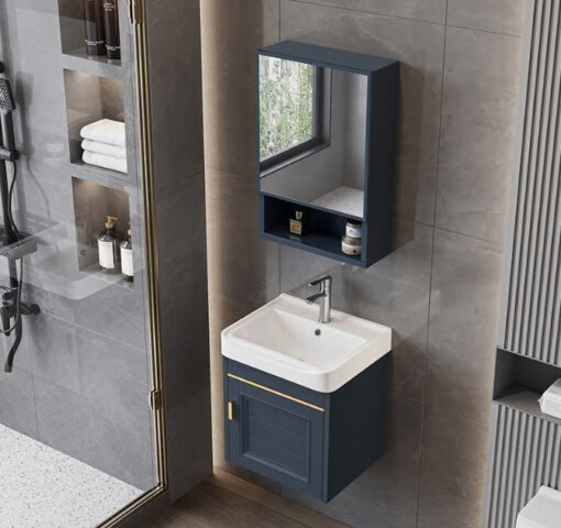 Tủ Lavabo Nhôm Kèm Tủ Gương Brizer BZ503