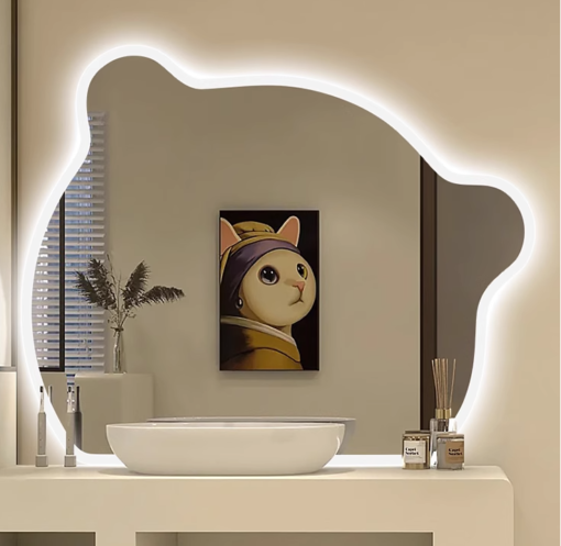 Gương Đèn Led Cảm Ứng Tai Gấu KT 60x80cm BZGL-15