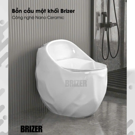 Bàn Cầu Trứn BRIZER Công Nghệ Xã Xoáy Super Vortex BZ-2222(White)